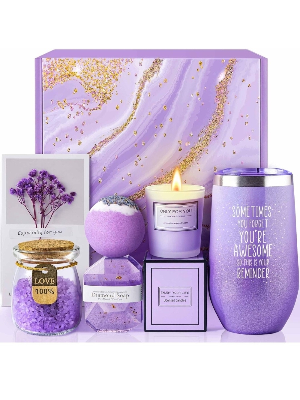Lavender Spa Gift Set - Women Bath & Body